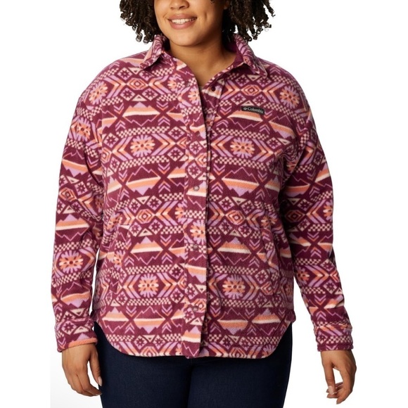 Columbia Women's Benton Springs Fleece Shirt Jacket Size 1X - Picture 1 of 8